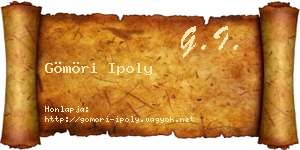 Gömöri Ipoly névjegykártya